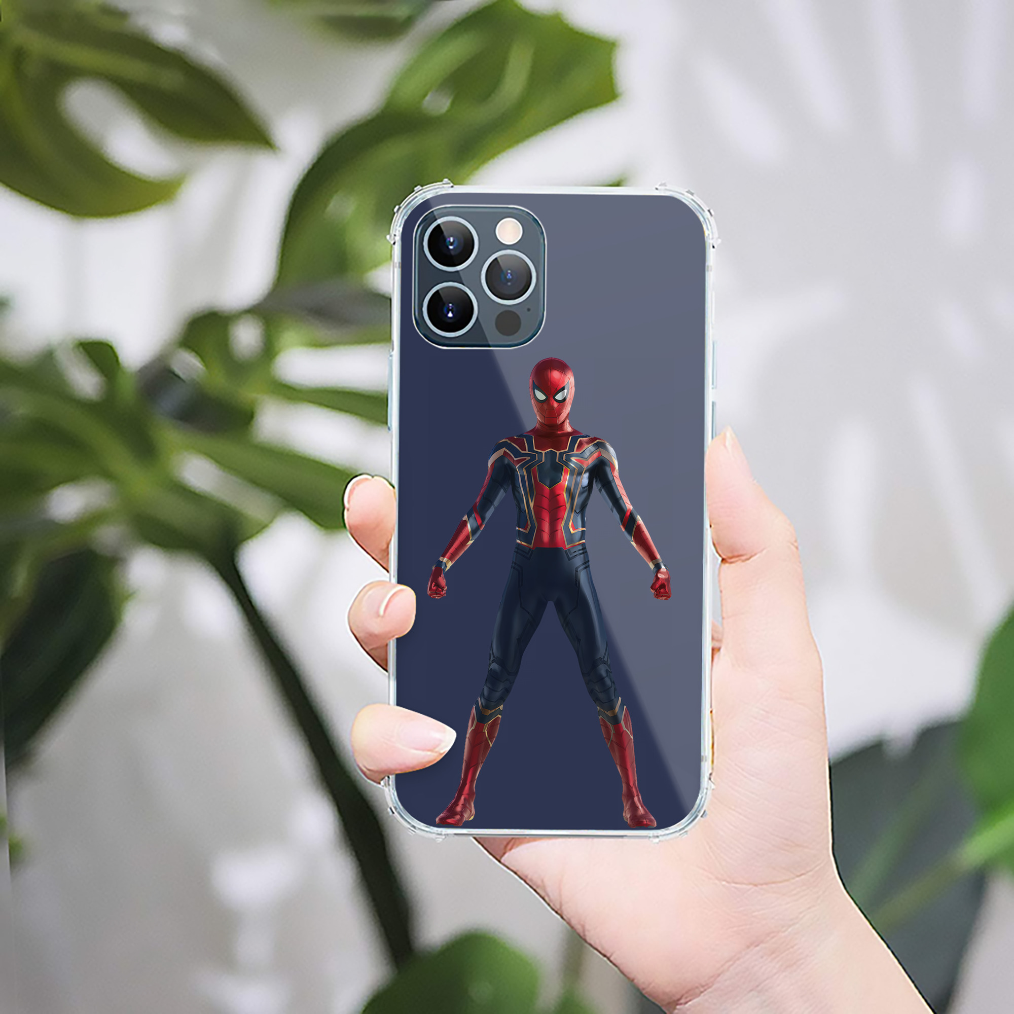 （画像用） Spider Man スパイダーマン 【iPhone 12シリーズ対応】透明スマホケース（クリアソフトケース）